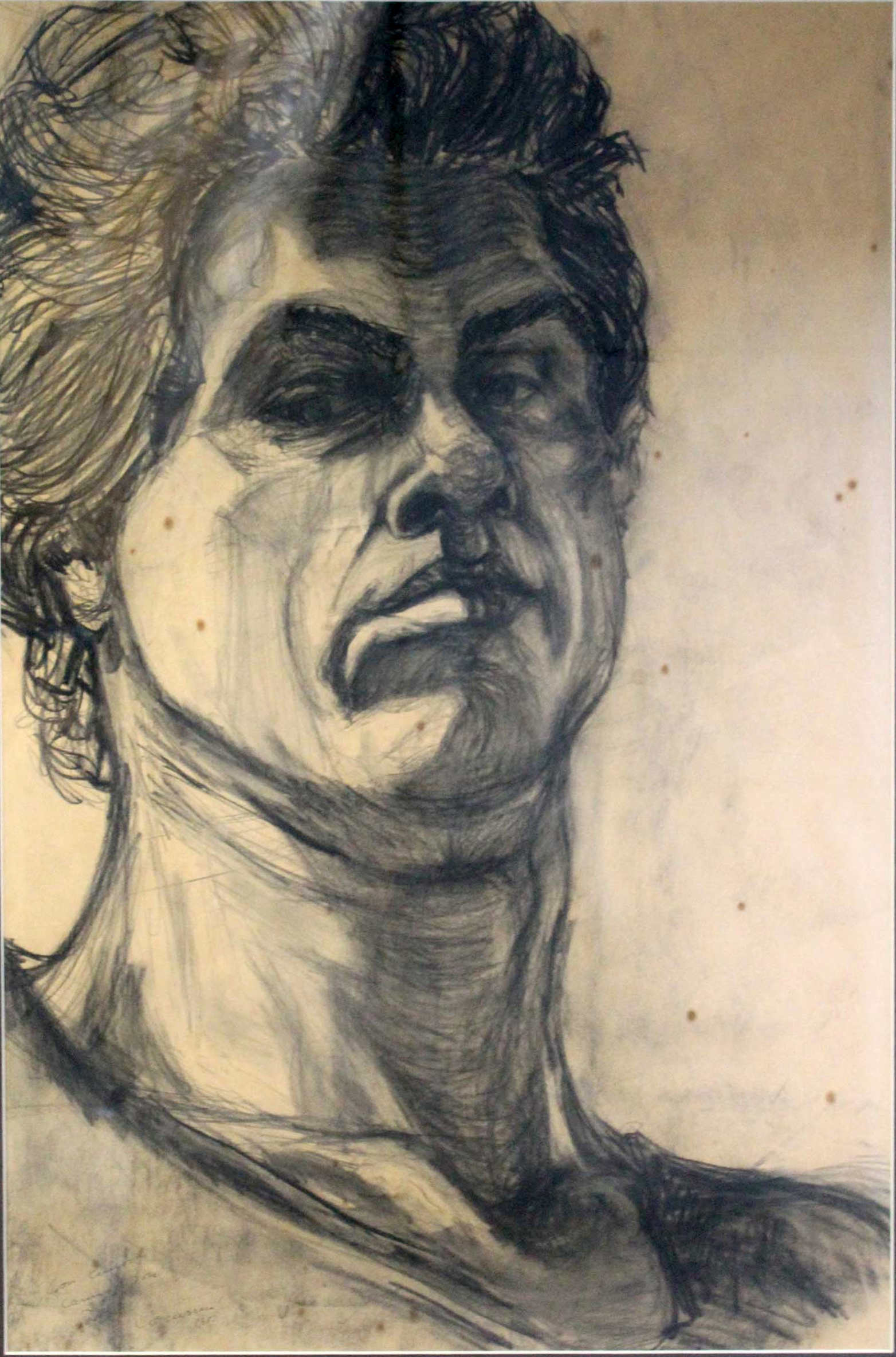 img-galeria-quote-Obra titulada “Autorretrato”, técnica utilizada carboncillo, dimensiones: 58 x 53 cms, año 1985.