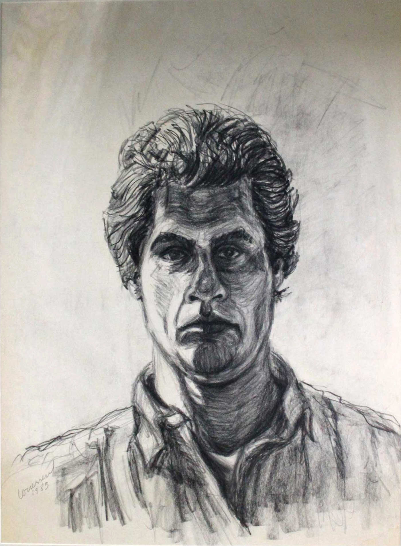 img-galeria-quote- Obra titulada “Walter Herrera Amighetti (autorretrato)”, técnica utilizada crayón, dimensiones: 90 x 61 cms, año 1983.