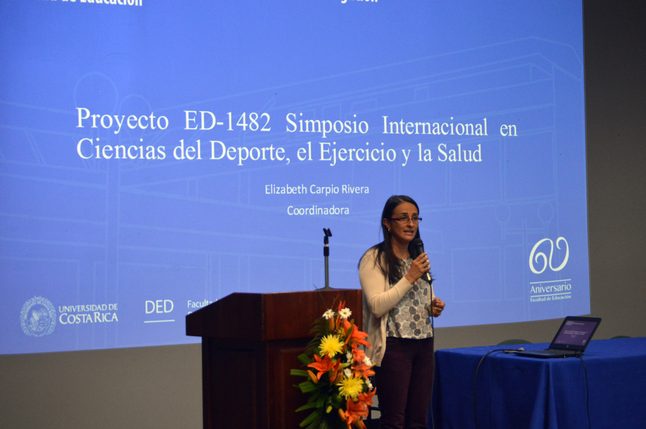Presentación del proyecto ED-1482: Simposio Internacional en ciencias del deporte, el ejercicio y la Salud. Fotografía: Laura Camila Suárez 