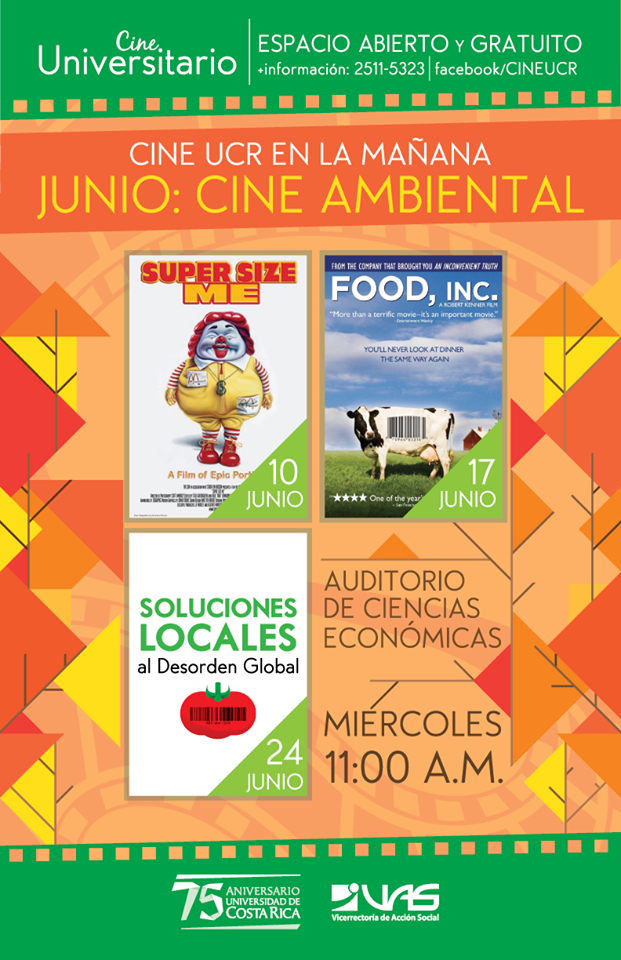 Afiche de cine ambiental UCR 2015