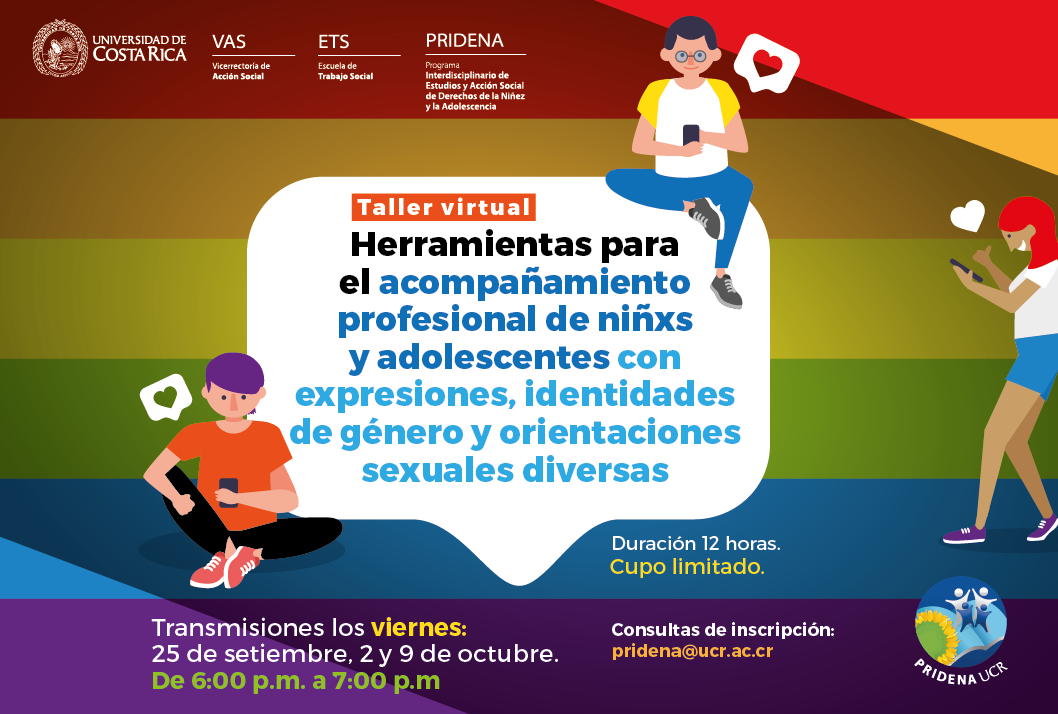 img-noticia-El Pridena-UCR abrió la matrícula para cursos y talleres mediante plataformas virtuales dirigidos a personas funcionarias de instituciones que abordan la temática de niñez y adolescencia. Imagen Pridena-UCR.