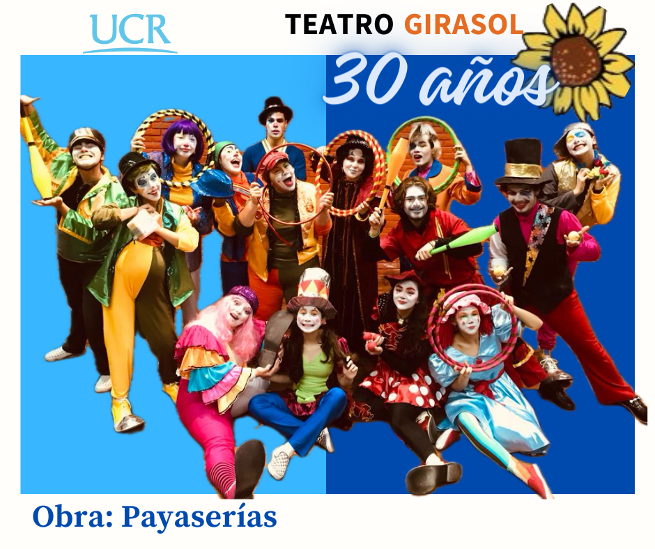 El elenco del Teatro Girasol tiene en cartelera la obra llamada: Payaserías. Foto cortesía Teatro Girasol.