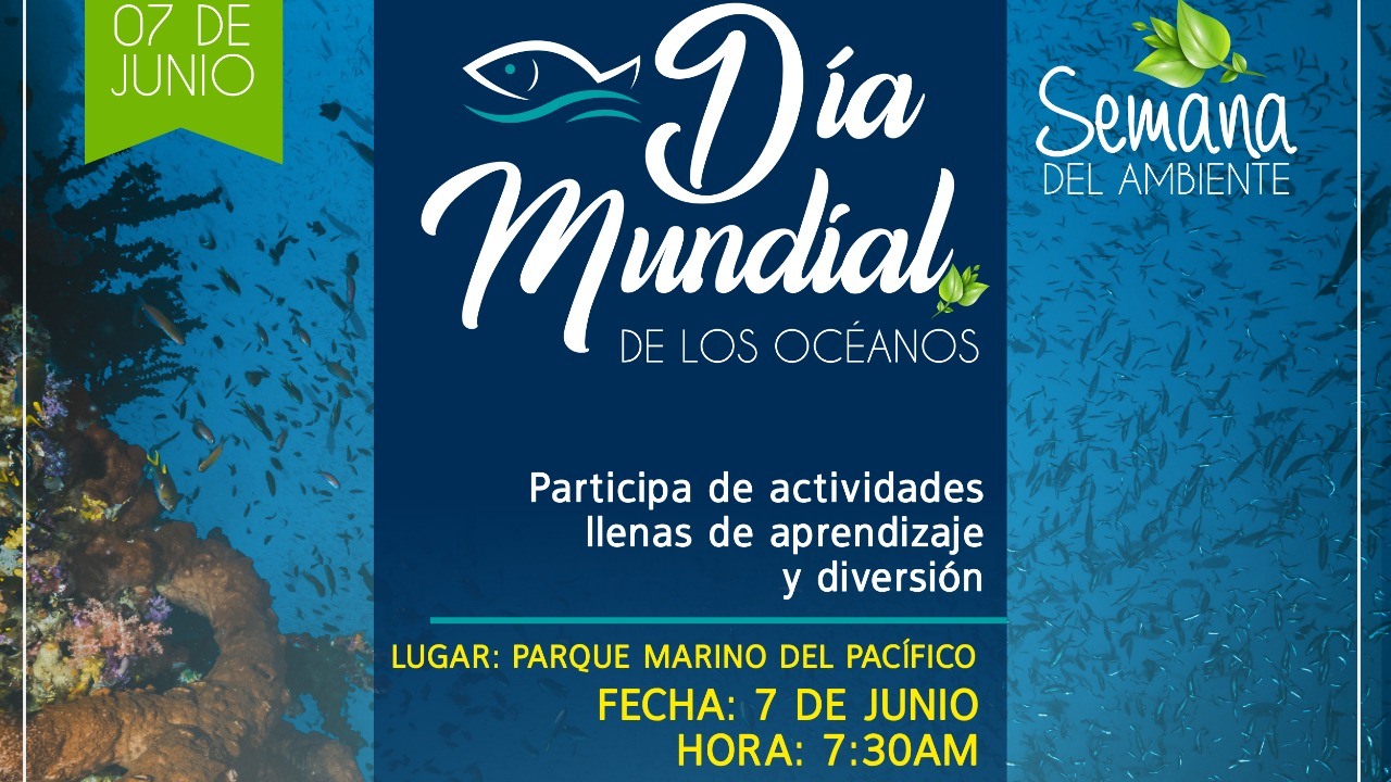 Afiche de la actividad de la celebración del Día mundial de los océanos 