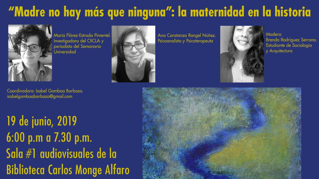 Afiche de la actividad “Madre no hay más que ninguna”: la maternidad en la historia