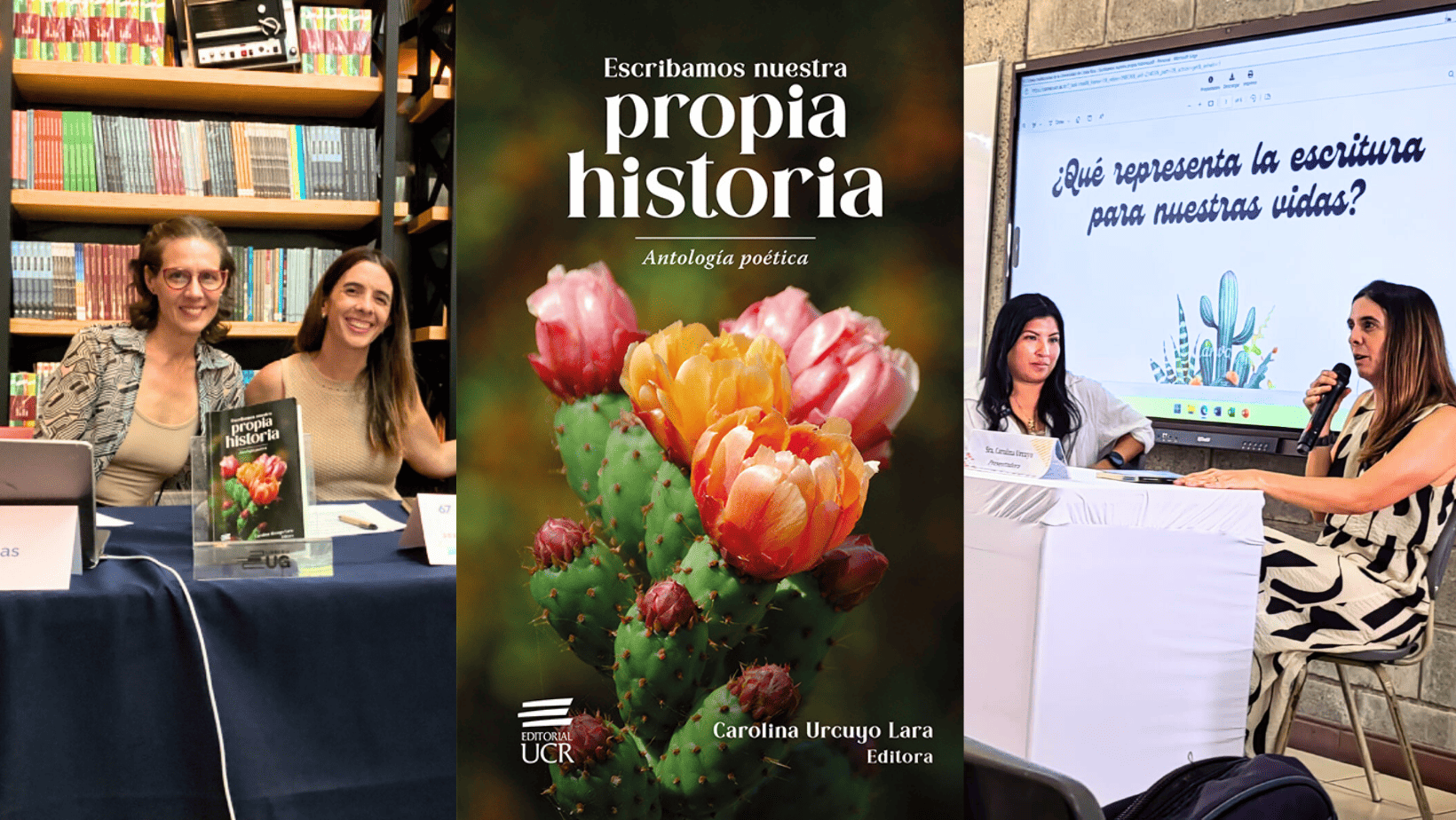 Imágenes de la presentación del libro y foto de portada del libro. 