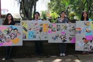Estudiantes del TC-644 muestran los productos artísticos elaborados por estudiantes de sétimo año de colegio. Estudiantes del TC-644 muestran los productos artísticos elaborados por estudiantes de sétimo año de colegio.