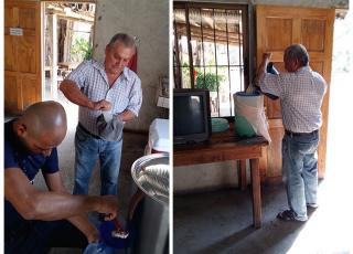 Proceso de pasteurización del vino de coyol, en la imagen el tanque de almacenamiento. Foto cortesía del ED-3291 Proceso de pasteurización del vino de coyol, en la imagen el tanque de almacenamiento. Foto cortesía del ED-3291