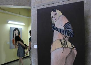 El pintor José Miguel Rojas se unió al III Simposio Violencia y Sociedad con la exposición Las flores del mal. Foto Adriana Araya. El pintor José Miguel Rojas se unió al III Simposio Violencia y Sociedad con la exposición Las flores del mal. Foto Adriana Araya.