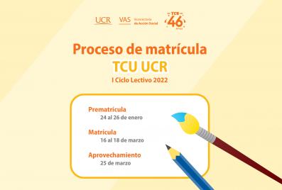Proceso de matrícula TCU I Ciclo Lectivo 2022